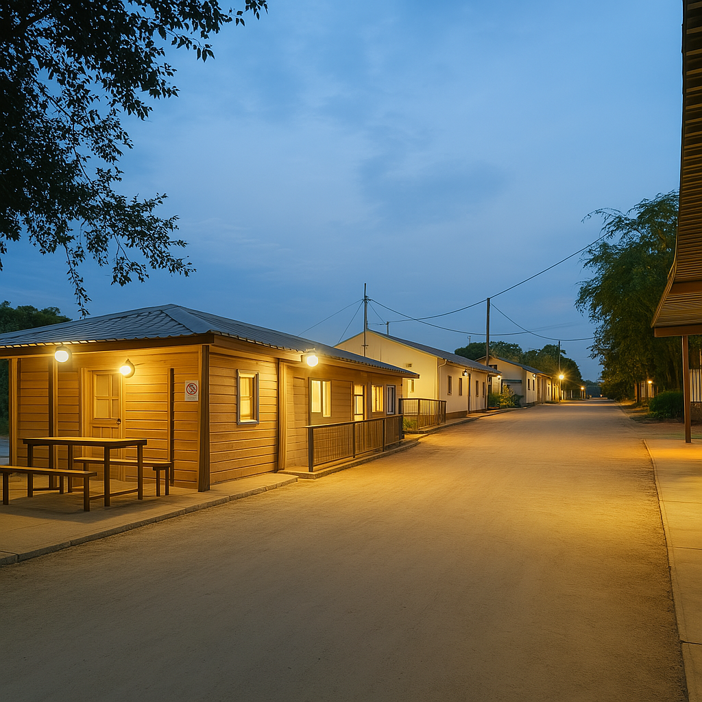 Cheetah Chrome South Africa mining facility at dusk